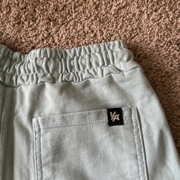 YoungLa Bodybuilding Slim Fit Gym Athletic Terry Sweat Shorts Teal - Picture 9 of 12